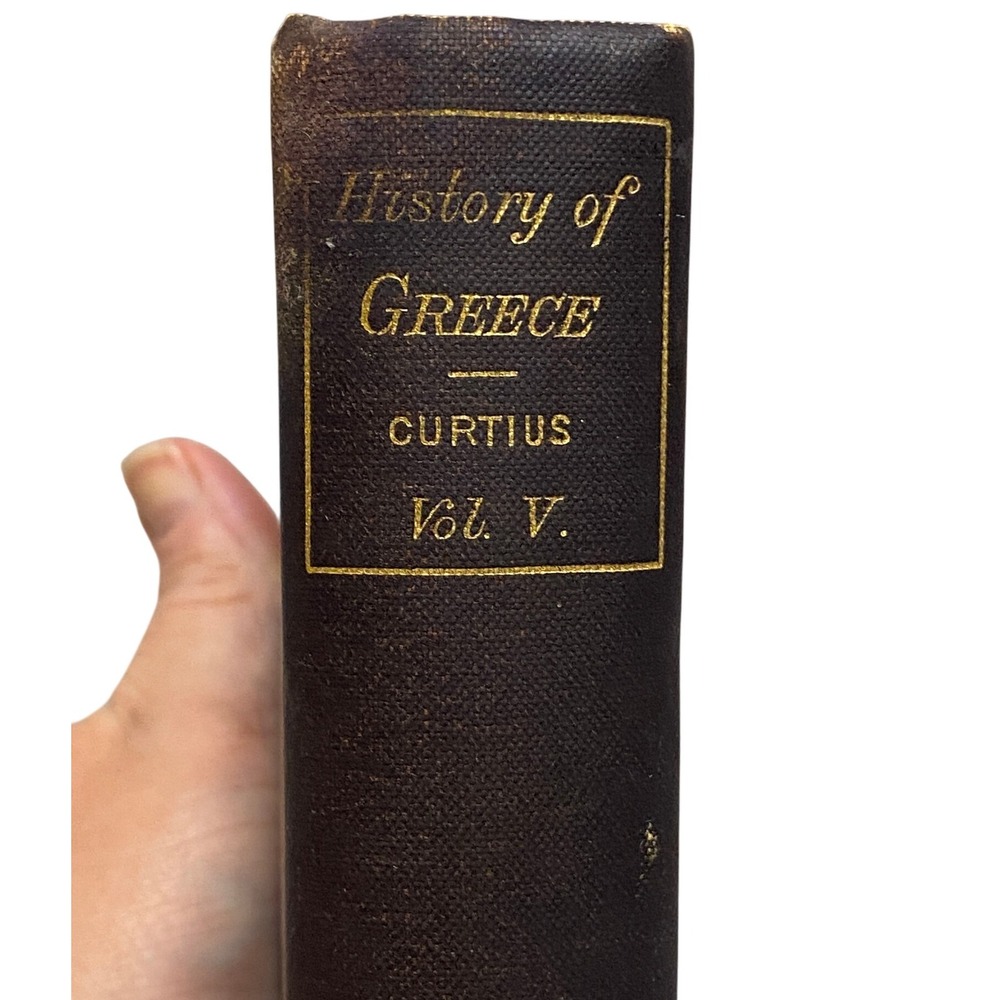 1891 History of Greece Hardcover Book‎ Curtius Vol. 5